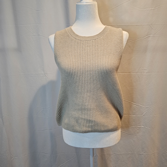 J. Crew Sweaters - J. Crew Beige Sleeveless‎ Knit Sweater, Size Small